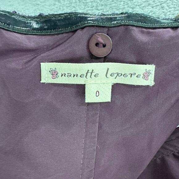 Nanette Lepore Size 0 Purple Strapless Dress Wool Blend Lined Formal Party - Picture 10 of 12